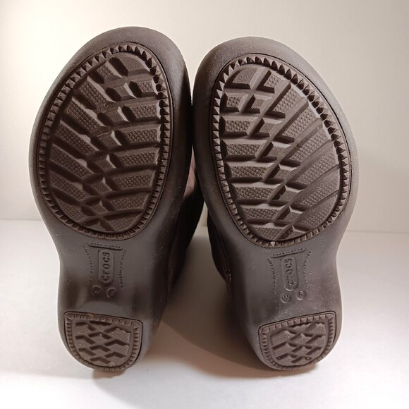 Crocs Boots Womens 6W Brown Claire Winter Snow Rain Insulated Waterproof Pull On - Picture 10 of 11